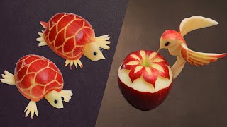 Apples Cutting Garnish - Beautiful Fruit Decor Ideas