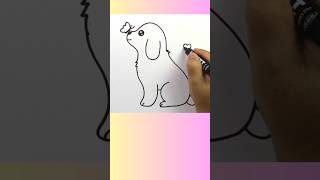 Çok sevimli köpek resmi nasıl çizilir #kolayçizimler #howtodraw #easydrawing #çizim  #shortvideo