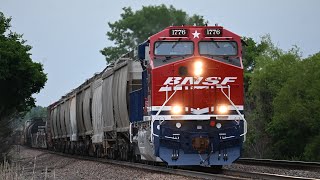 BNSF’s brand new America 250 tribute locomotives 1776 & 2026 on their inaugural train!