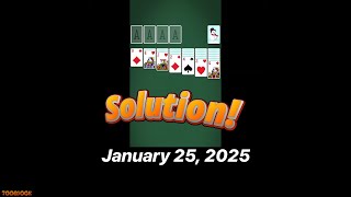 Mobilityware/Netflix 01-25-2025 (Jan. 25, 2025) Solitaire Daily Challenge Solution