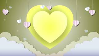 Romantic Valentine's Day Yellow Motion Graphic Animation Royalty Free