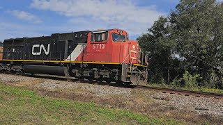 Lunchtime Shenanigans - M603 and M442. 2 rare engines #canadiannationalrailway 5713 and #csx 5248