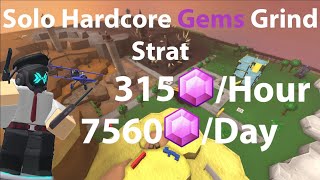 New Solo Hardcore Gem Grind Strat - Tower Defense Simulator