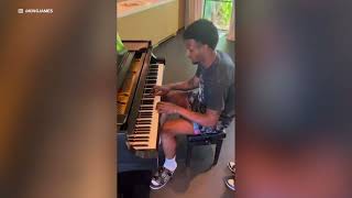 Bronny James plays piano in video days after cardiac arrest