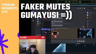 Faker mutes Gumayusi as soon as he starts singing =))) | T1 Stream Moment