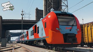 Cinematic Journey of Lastochka Russian Intercity Passenger Train - GTA V