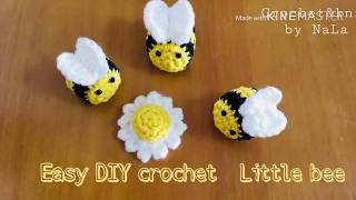 How to crochet a bumblebee ,ถักโครเชต์ผึ้งน้อย ,crochet &knit by NaLa