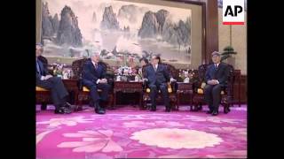 British FM meets Jiang Zemin