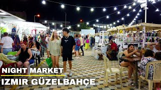 Izmir Walking Tour: Night Walk in Güzelbahçe | Turkey Travel 2022 | 4K UHD 60fps