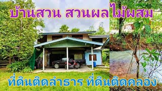 EP203.บ้านสวน บ้านพร้อมอยู่ สวนผลไม้ผสม ที่ดินติดลำธาร ที่ดินติดคลอง สนใจติดต่อ0870987939-0887902234