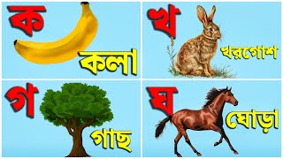 ক-তে কলা, খ-তে খরগোশ | ক খ গ ঘ | বাংলা ব্যঞ্জনবর্ণ | Bangla Alphabet