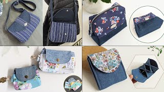 4 Old Jeans and Printed Fabric Ideas | DIY Cute Bags and Purses | Compilation | Bag Tutorial