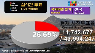 [2020 04.15 대한민국 총선]실시간 사전투표현황 및 투표율 2일차 / [Election Night in South Korea]LIVE Pre-Voting \u0026 Turnout2