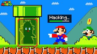 Super Mario Bros. But Using HACKS To Cheat in Mario HIDE And SEEK Challenge.