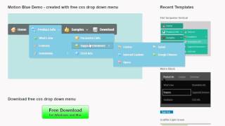 Free CSS drop down menu: no Javascript is required!