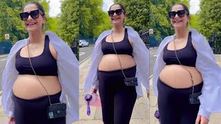 Heavily Pregnant Sonam Kapoor Going for Baby Delivery and Showing her Baby Bump