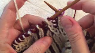 Brioche 4 Stitch Decrease - simplified, Continental