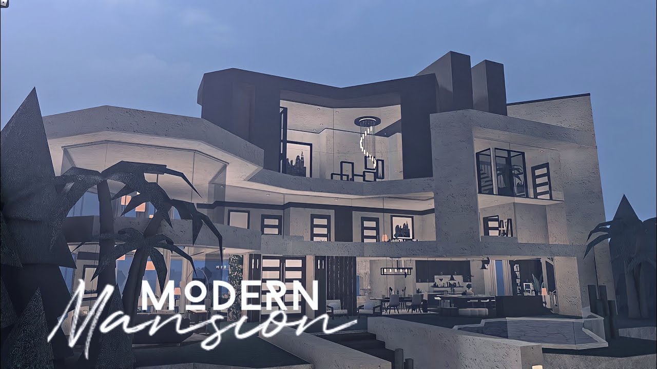 Bloxburg: Mansion Modern Hillside House || House Build - YouTube