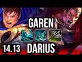 GAREN vs DARIUS (TOP) | 7/1/4, Godlike, 500+ games | EUW Master | 14.13