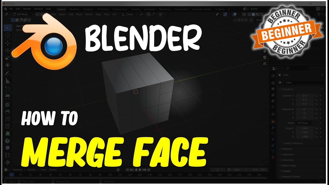 Blender How To Merge Faces Youtube