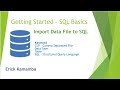 Microsoft SQL Database - Importing Data to the database