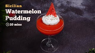 Sicilian Watermelon Pudding | Watermelon Pudding | Watermelon Jellly | Cookd