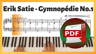 Erik Satie - Gymnopédie No.1 | Piano Sheet Music | Piano Tutorial