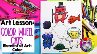 Element of Art: Color, Color Wheel Art Lesson for Kids, #distancelearning #stayhome