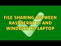 File sharing between raspberry pi and windows XP laptop