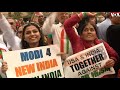 modi supporters protesters rally outside un