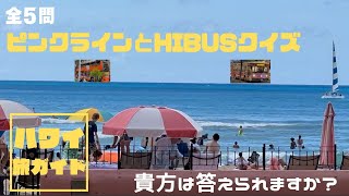 ハワイ旅ガイド ピンクラインとHIBUSクイズ（全5問）