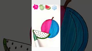 watermelon mixing art #artshorts #shorts #shortsfeed #painting #coloring #subscribe #viral #viral