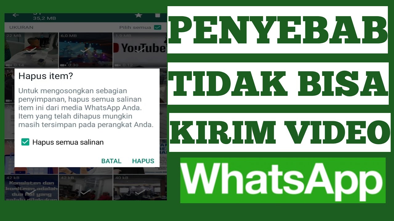 Cara Mengatasi Whatsapp Gagal Mengirim Video - YouTube