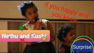 If you're happy and you know it clap your hands song | Nethu and Kushi sing in Bappi's Home coming