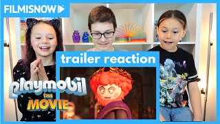 d-three KIDS React to PLAYMOBIL: THE MOVIE - Official Trailer (2019)