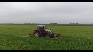 Groenbemester klepelen op Harrysfarm in 4K gefilmd