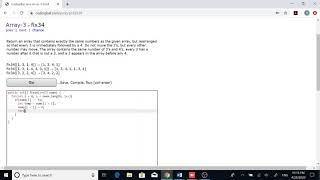 Array-3 (fix34) Java Tutorial || codingbat.com