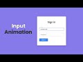 Input animation using HTML and CSS