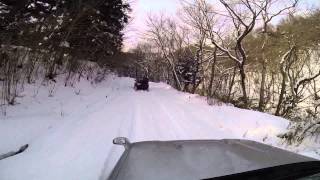 ジムニーで行く雪の栗原川林道