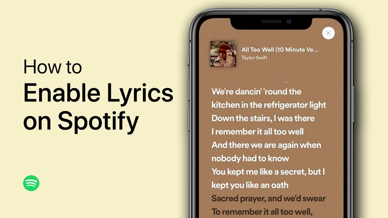 How To Enable Lyrics On Spotify (iOS & Android) - YouTube