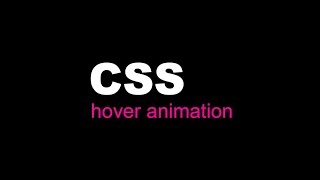CSS menu item hover animation