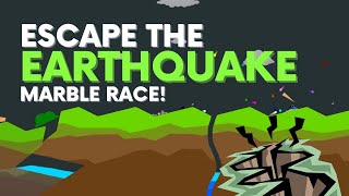 Escape the Earthquake - Survival Algodoo Marble Race
