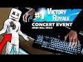 MARSHMELLO SKIN IN FORTNITE + CONCERT EVENT (SOLO WIN) + KEYBOARD CAM (Fortnite Battle Royale)