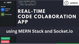 Real-Time Code Collaboration web app | Socket.io, React.js, Bootstrap Tutorial | code editor create