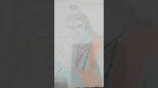 Ram Ji Drawing part 1 #shorts #drawing #ramlala #hanuman #colors