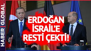 Cumhurbaşkanı Erdoğan Almanya'da Olaf Scholz'un Gözlerine Baka Baka İsrail'e Rest Çekti!