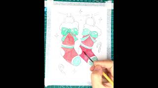 Easy Watercolor | christmas | 简单水彩 | 圣诞节 | #30 | #shorts | #christmas