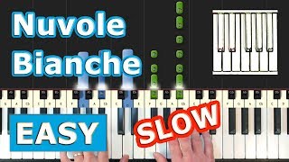Einaudi - Nuvole Bianche - Piano Tutorial Easy SLOW - How To Play (Synthesia)