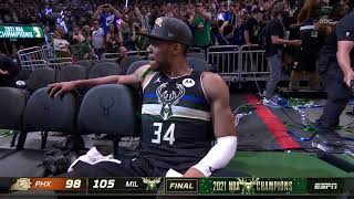 Giannis Antetokounmpo in tears after winning his 1st NBA Championship 🏆