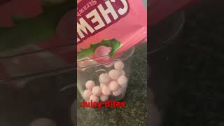 Oh, Juicy bites. Chewits strawberry. #chewy  #asmr  #sweets  #shorts #candy